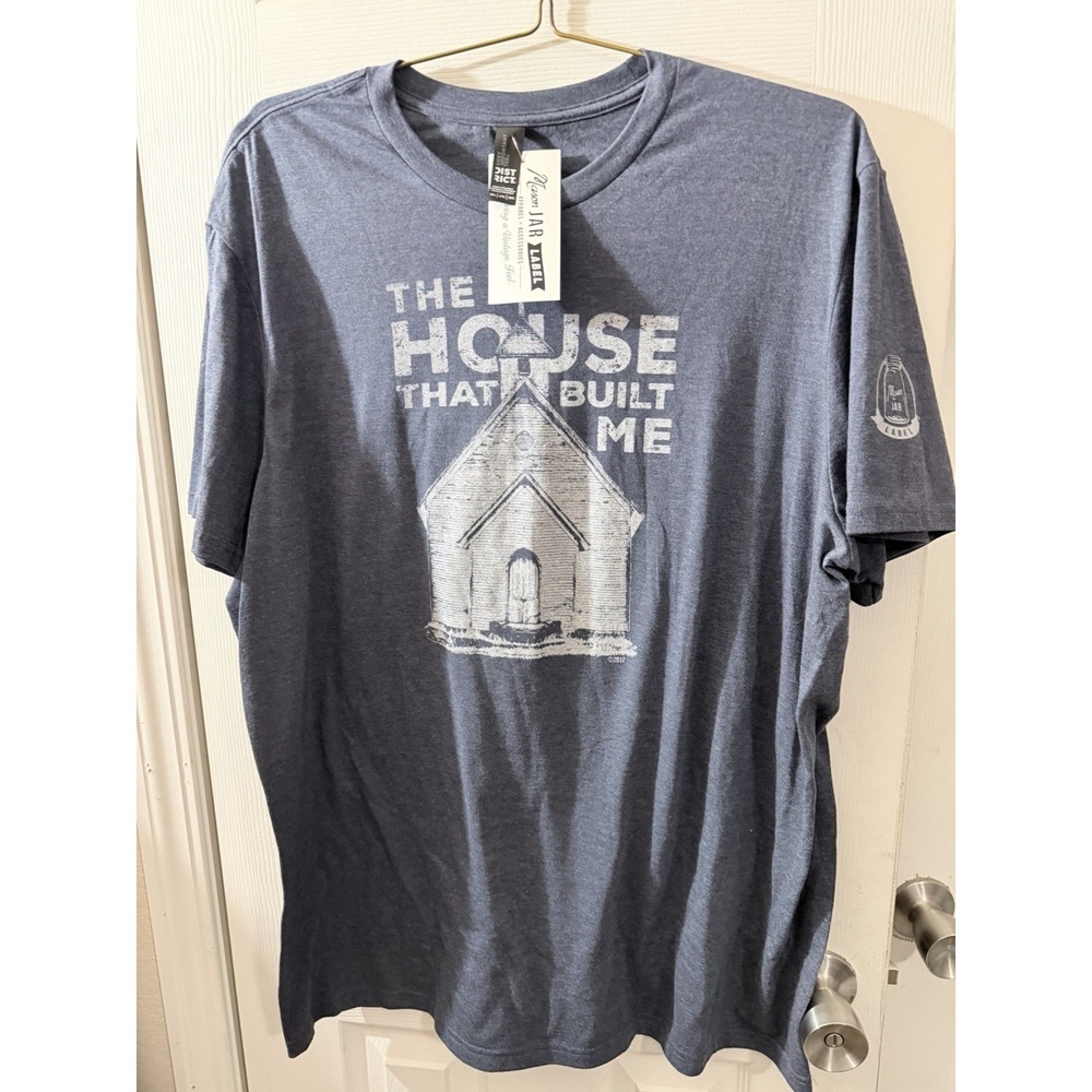 Ladies Mason Jar Gray Shirt NWT Size 2X House That Built Me‎